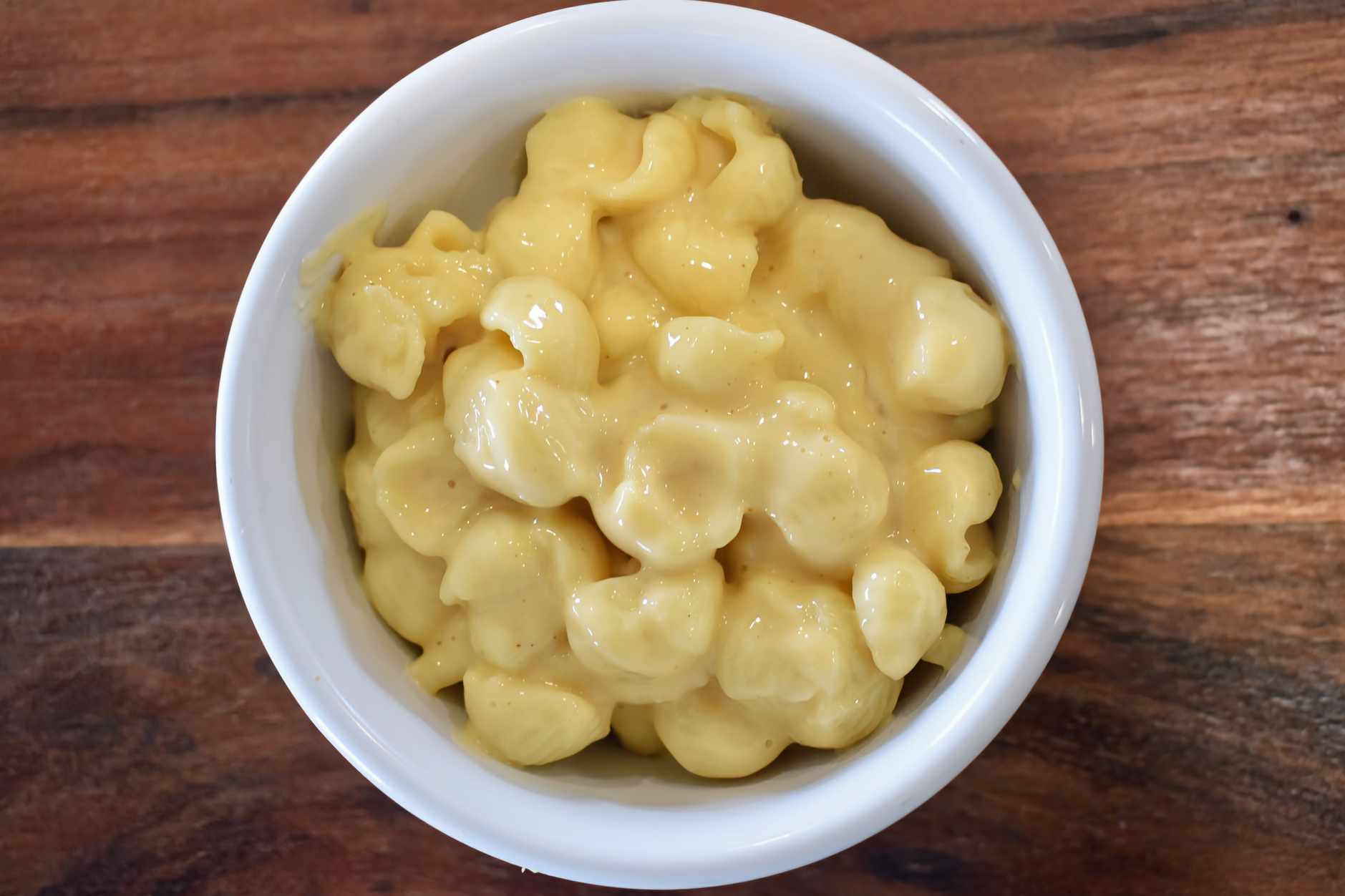 Bowl of creamy gouda mac and cheese